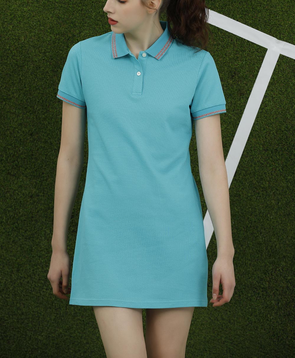 195GSM 100% Long-Staple Cotton Woman Polo Dress - Oem Tshirt Polo Hoodie  Factory