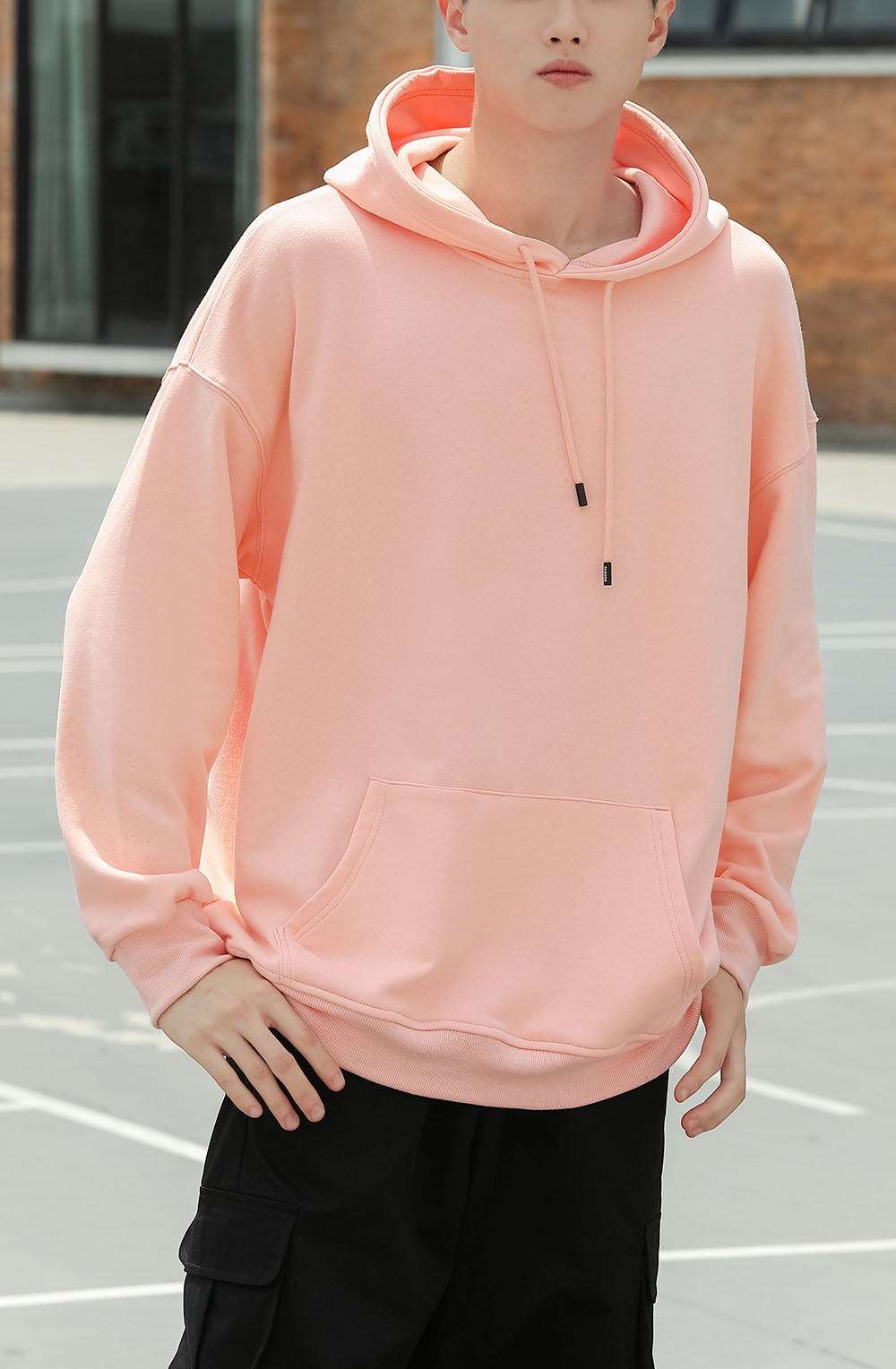 360GSM 100%Cotton Oversized Heavy Hoodies Mens Double Layer