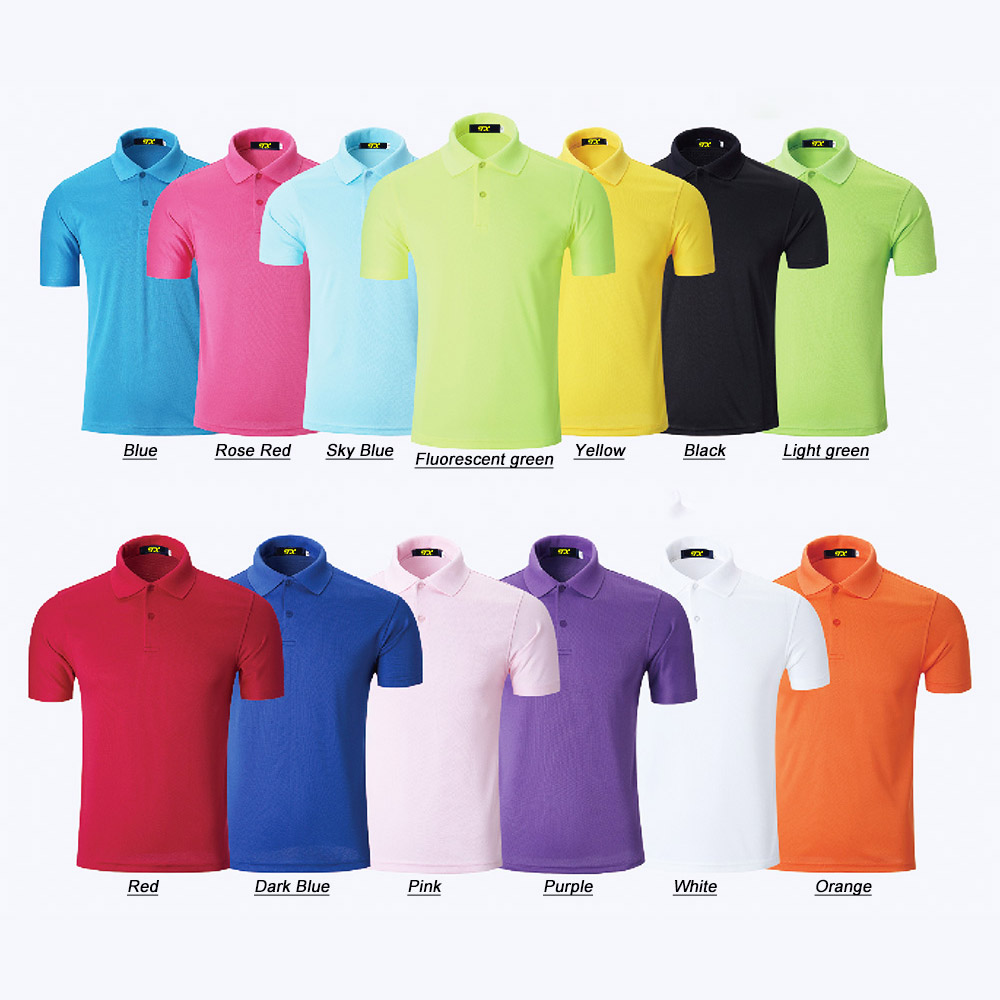180GSM 100%Polyester Quick Dry Women Polo Shirts Uniform