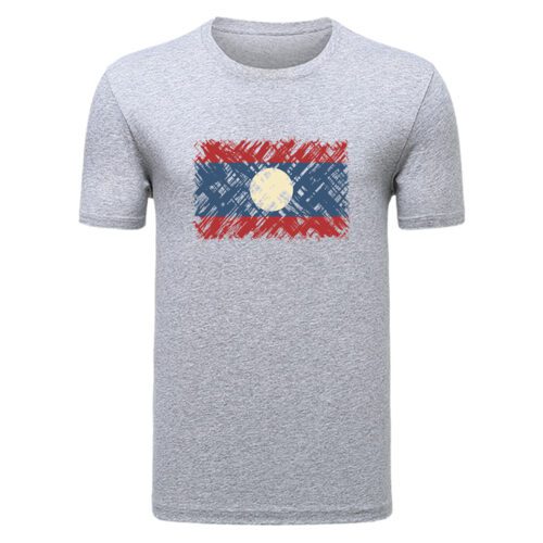 Laos Flag T Shirt 02