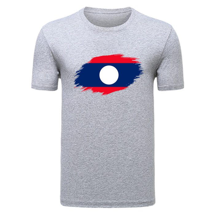 Laos Flag T Shirt 06