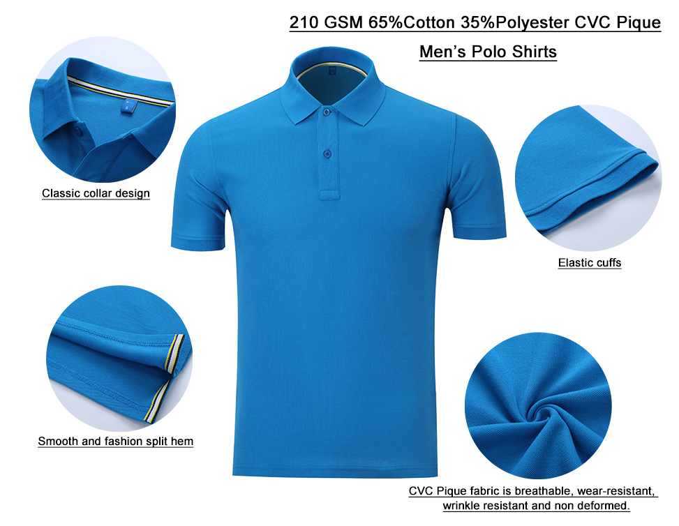 210GSM CVC Pique Polo Shirt
