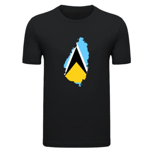 Saint Lucia flag t shirt