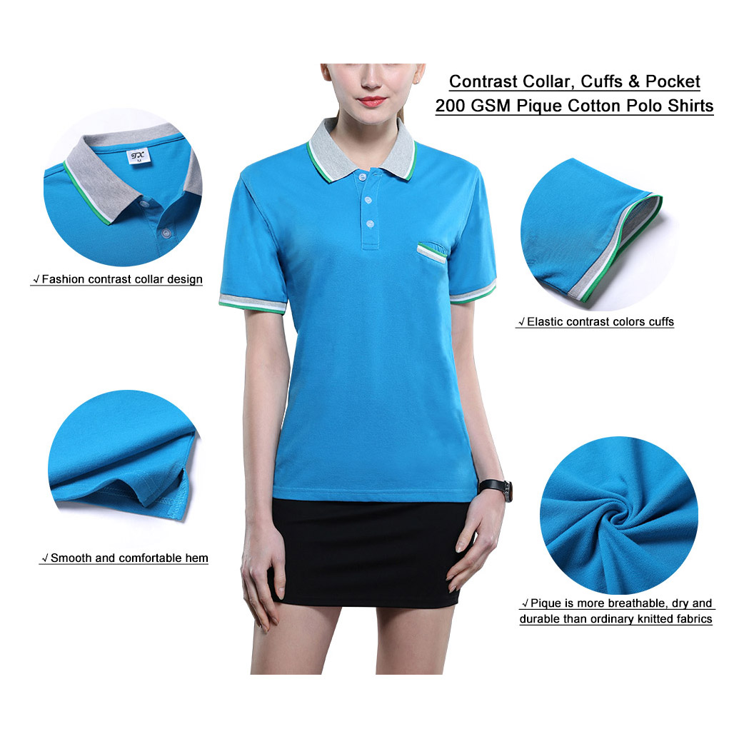 women polo with pocket
