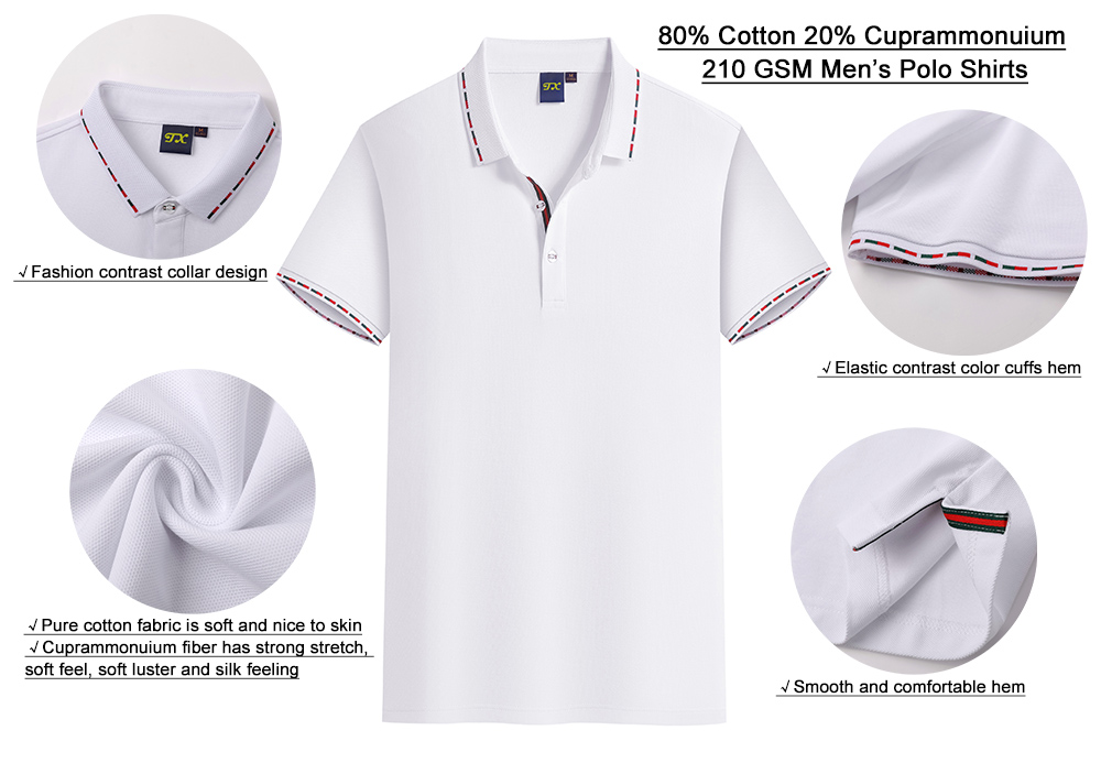 80%Cotton 20%Cupro Polo Shirt
