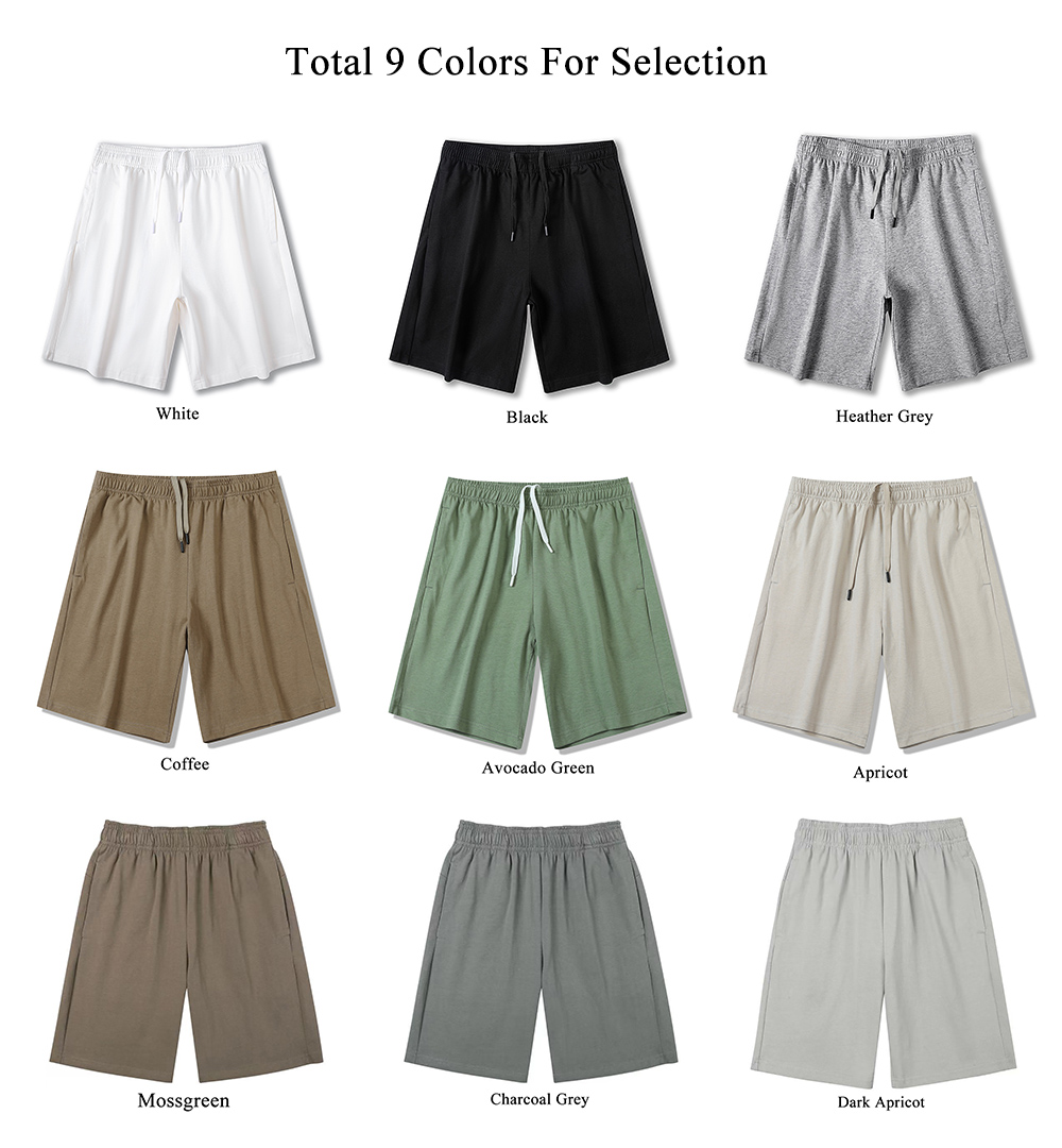 300GSM 100% Compact Combed Cotton Drawstring Sweat Shorts