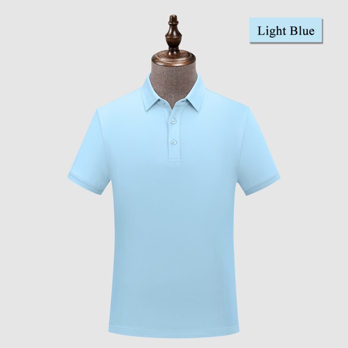 200GSM 50% Full Dull Poly 45% Combed Cotton 5% Mulberry Silk Polo Shirt