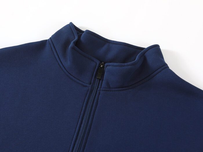 600GSM 93%Cotton 7%Spandex Fleece Lining Stand Collar Oversize Zipper Pullover Hoodies