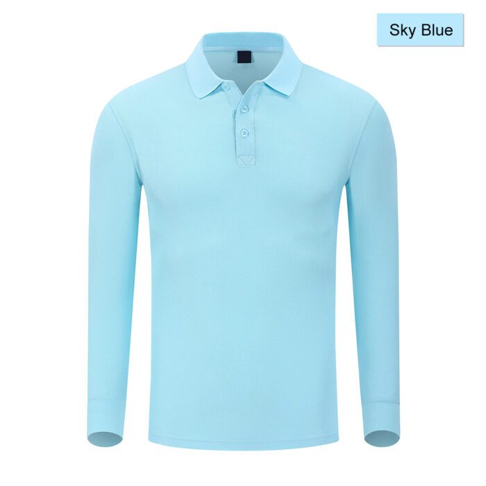 210GSM Long Sleeve Cotton Polo Shirt