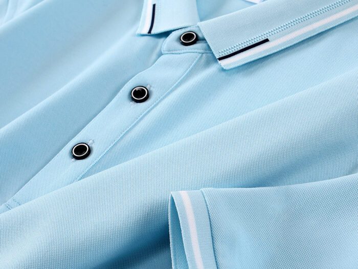 200GSM 50%Poly 45%Cotton 5%Mulberry Silk Polo Shirt Variable Collar