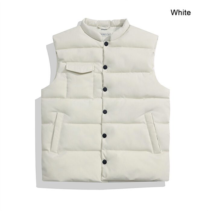 Puffer Vest Water-Resistant Upper T400 Oxford Lining 300g Button Down