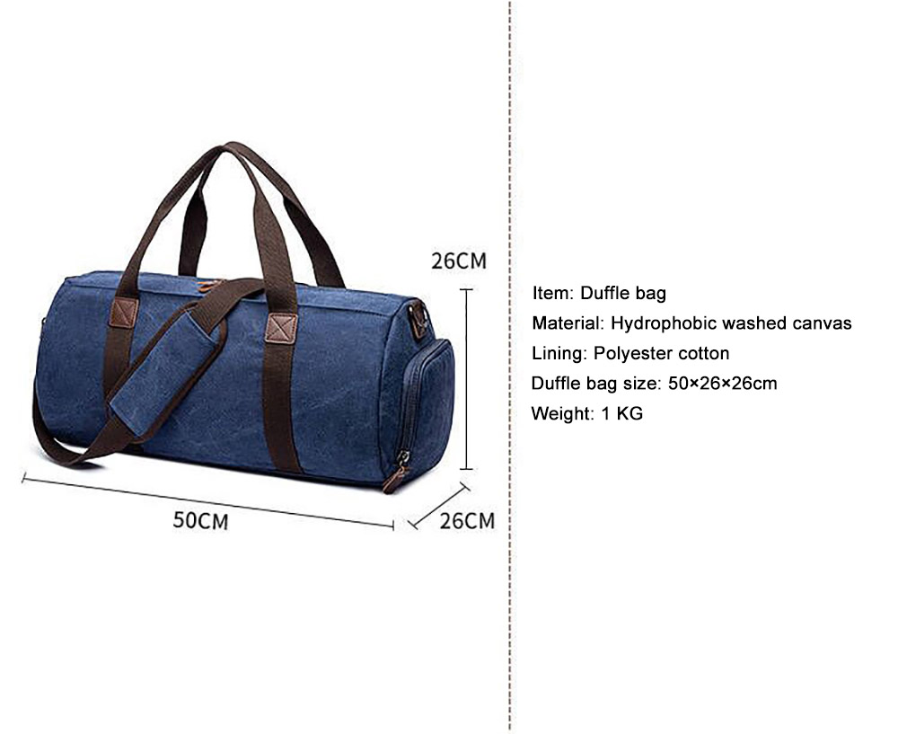 Duffle bag size