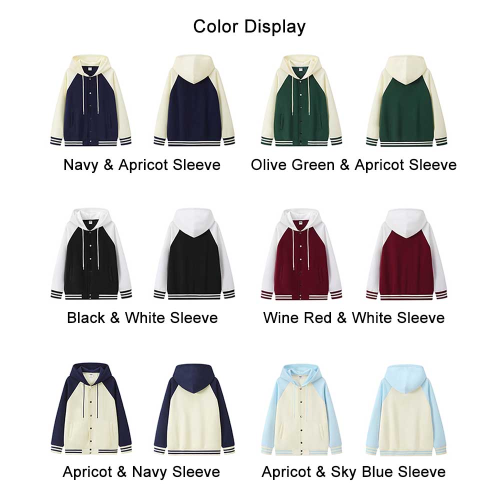 Raglan Hooded Baseball Jacket